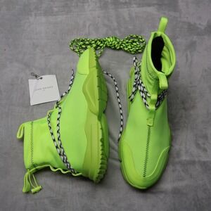 John Geiger 002 Shoes Men 12 Volt Green Neoprene High Top Streetwear Sneaker Lux